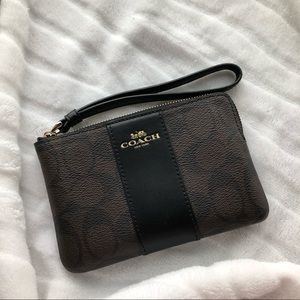 Coach Black and Brown Wristlet